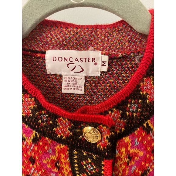 Doncaster Cardigan Sweater Pink M - Picture 2 of 6